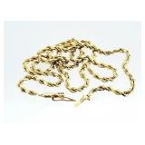 14K GOLD 18" Rope Necklace 9.58g