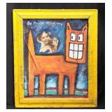 Vtg Shirley Temple, Crazy Kitty Signed Painting