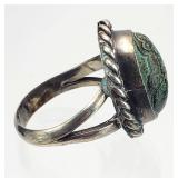 Sterling Silver Turquoise Southwest Ring Size 6.75