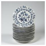 (15pc) Meissen Porcelain Blue Onion Plates