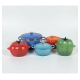 (5pc) Le Creuset Enameled Cast Iron Cookware