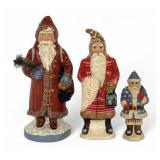 (3) Vaillancourt Folk Art Chalkware Figures