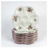 (11) KG Luneville Demi-Porcelaine France Floral Oy