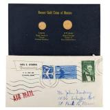 (2) 1945 Mexican Gold Coins- (1) 2 Peso & (1) 2 1/