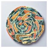 Italian Fish Polychrome Pottery Charger