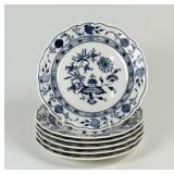 (6pc) Meissen Porcelain Blue Onion Plates