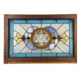 Stained Glass Window With Star of David