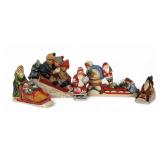 (5) Vaillancourt Folk Art Including Angel Pushing