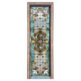 Leaded and Stained Glass Vertical Window Panel