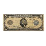 1913 Blue Seal $5 Federal Reserve Note