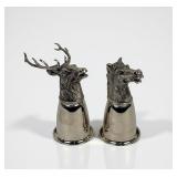 (2) Vintage Gucci Animal Stirrup Cups