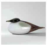 Oiva Toikka Iittala Glass Bird " White, Green &