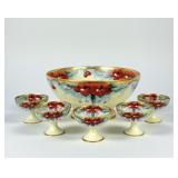 (7pc) O. & E.G. Royal Austria Hand-Painted Punch B