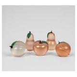 (5pc) Orient & Flume Fruit Paperweights