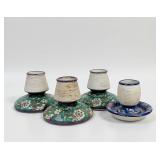 (4pc) Porcelain Floral Pyrogne Match Strikers