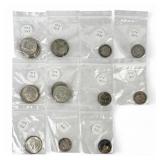 (21) Assorted U.S. Silver Half Dollars & Quarters