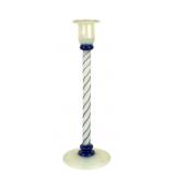 Fry Foval Delft Twist Blue Candlestick