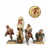 (5) Jauquet Hand Carved Holiday Figures