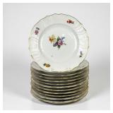 (12pc) Royal Copenhagen Saxon Porcelain Plates