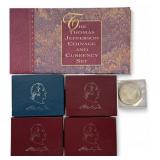 (5) Commemerative Silver Coins & (1) Silver Round