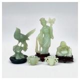 (5) Jadite Figures & Cups