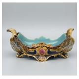 Antique Sarreguemines Majolica Centerpiece
