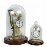 (2) Dome Display Pocket Watches: Elgin "Father Ti