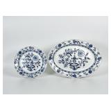 (2pc) Meissen Blue Onion Platters