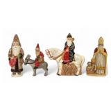 (4) Vaillancourt Folk Art Figures Including St. Ni