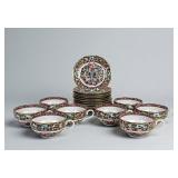 (19pc) ACF Japanese Porcelain Cups & Saucers