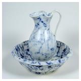 Davenport Blue & White Marble Washbasin & Jug