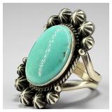 Mike Calladitto Sterling Silver & Turquoise Ring