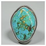 Pete Sanchez Navajo Sterling & Turquoise Ring