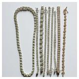 Collection Of Sterling Silver CZ Tennis Bracelets