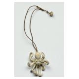 Carved Moose Antler Octopus Pendant