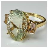 10K Yellow Gold Quartz Ring