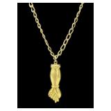 18K Yellow Gold Figa Pendant & Chain