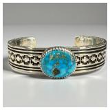 Allison Lee Navajo Sterling Silver Turquoise Cuff