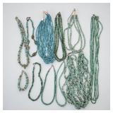Large Group Of Sterling SIlver & Turquoise Necklac