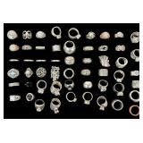 Large Group Of Silver Rings