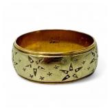 14K White and Yellow Gold Mens Ring