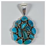 Bea Tom Sterling & Turquoise Pendant