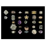 (27) Sterling Silver Rings