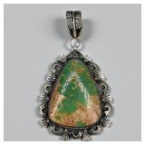 Robert Shakey Sterling Silver & Turquoise Pendant