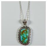 Wilbert Vandever Sterling & Turquoise Pendant