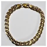 14K Yellow Gold  Solid Link Bracelet