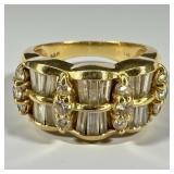 14K Yellow Gold Diamond Ring