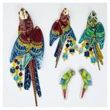 Lunch at the Ritz Parrot Earrings & Pendant