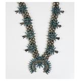 Ed Niiha Zuni Sterling Silver & Turquoise Squash B