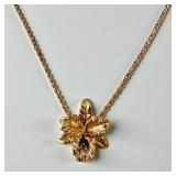 14K Rose Gold Necklace w/ 14K Rose Gold Pendant